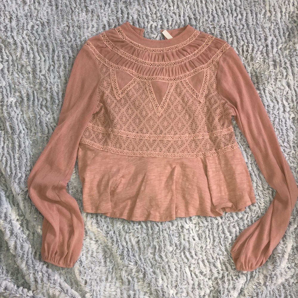 Free People xs lace top